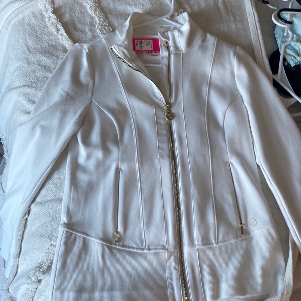 Nwt white luxletic Lilly p jacket